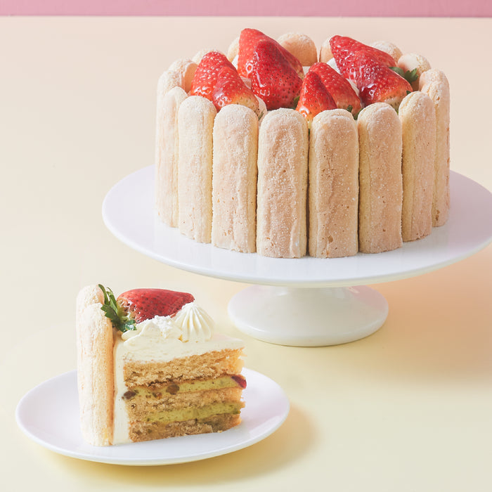 Vanilla Pistachio Charlotte Cake - Mother's Day