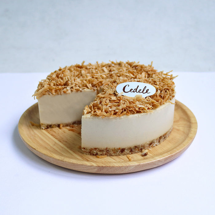 Vegan Cashew Coconut Crumble Cheesecake
