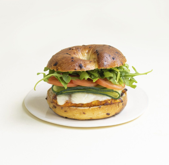 Morroccan Chicken With Cheese Bagel'wich